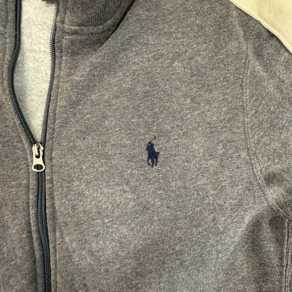 Polo by Ralph Lauren Charcoal Zip-Up Sweater, Lg Beautiful!